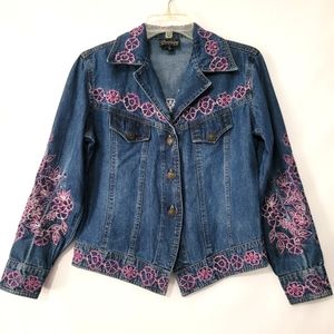Cattlelac Ranch Embroidered Denim Jacket S